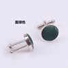 Pure -colored business men's cufflinks metal color weaving pure color cloth buckle buckle round cufflink cufflink