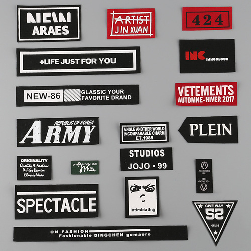 Factory-made three-dimensional printed fashion letter clothing accessories, clothing bag shoe hat patches, twill fabric trademark