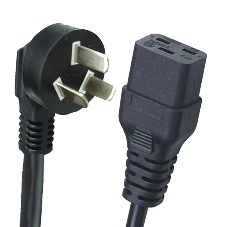 16A国标插头 2.5平方纯铜 C19品字尾电源线 CCC国标认证