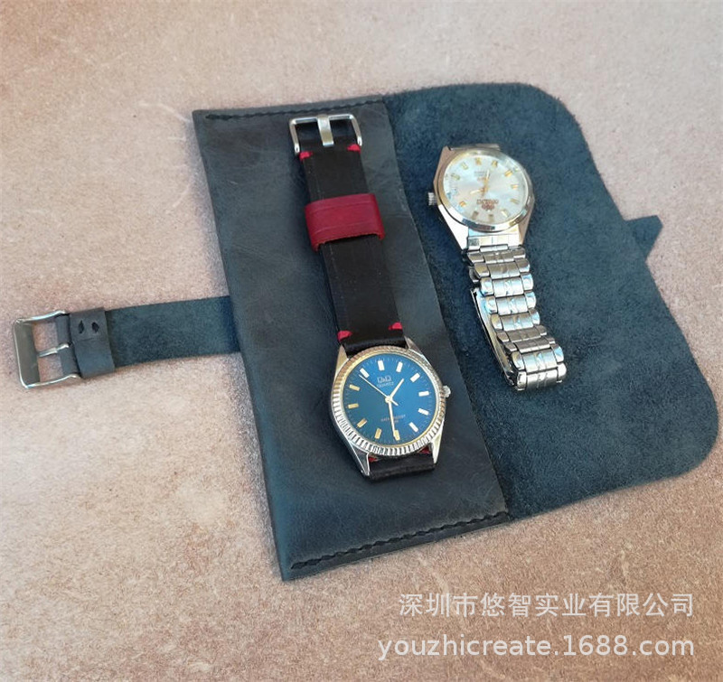 厂家定制手表收纳袋人造皮革化妆包 可印logo首饰包装袋