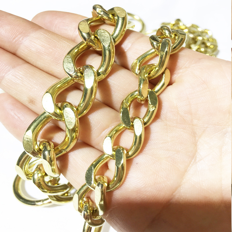 宠物项圈纯铜p链防咬颈圈金色防冲训练用品狗脖套铜制控制链现货