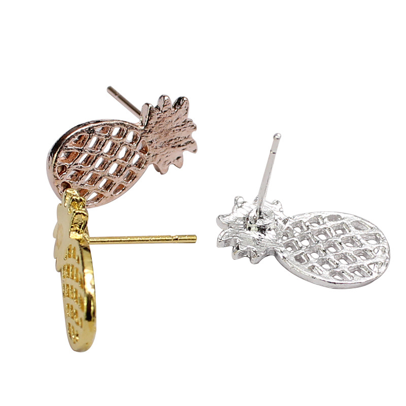 Silver Pineapple Earring