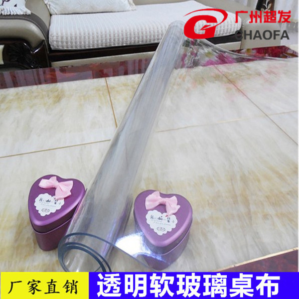 PVC transparent soft glass tablecloth crystal panel dining table mat…