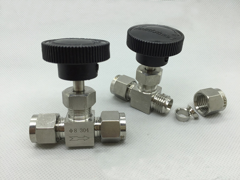 304不锈钢仿美卡套针型阀截止阀调节阀3 6 8 10 12 1/8 1/4 3/8