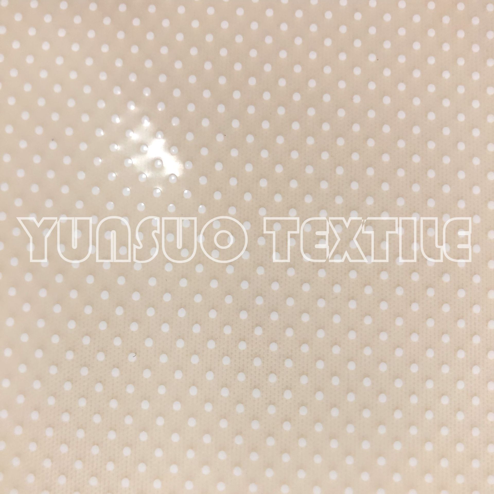 白色小圆点 TPU 凹凸感 雨衣面料 欧洲环保