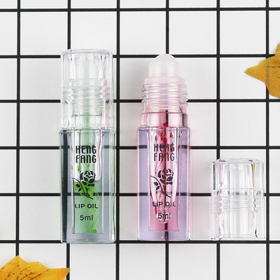 恒芳滚珠唇油无色透明鲜花走珠保湿补水滋润防干裂润唇膏玻璃唇液|ru