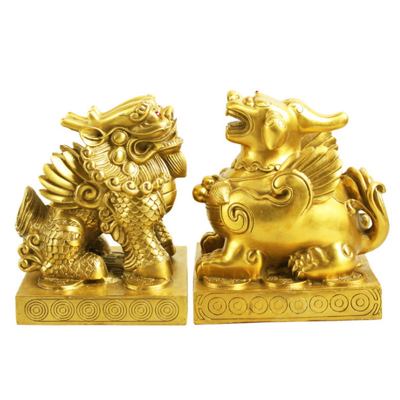 铜貔貅摆件 独角貔貅 吉祥物双角貔貅 神兽精品摆件工艺品批发|ru