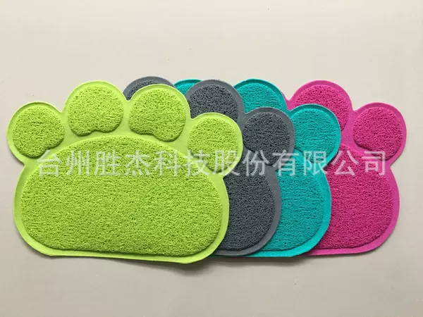 Small claw shaped PVC wire ring cat litter pad PVC spinneret pet pad dog claw pad