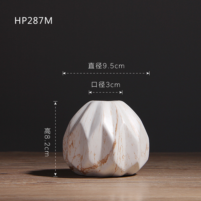 Nórdico marbling florero de cerámica hogar creativo decoración suave sala de estar modelo TV gabinete decoración al por mayor