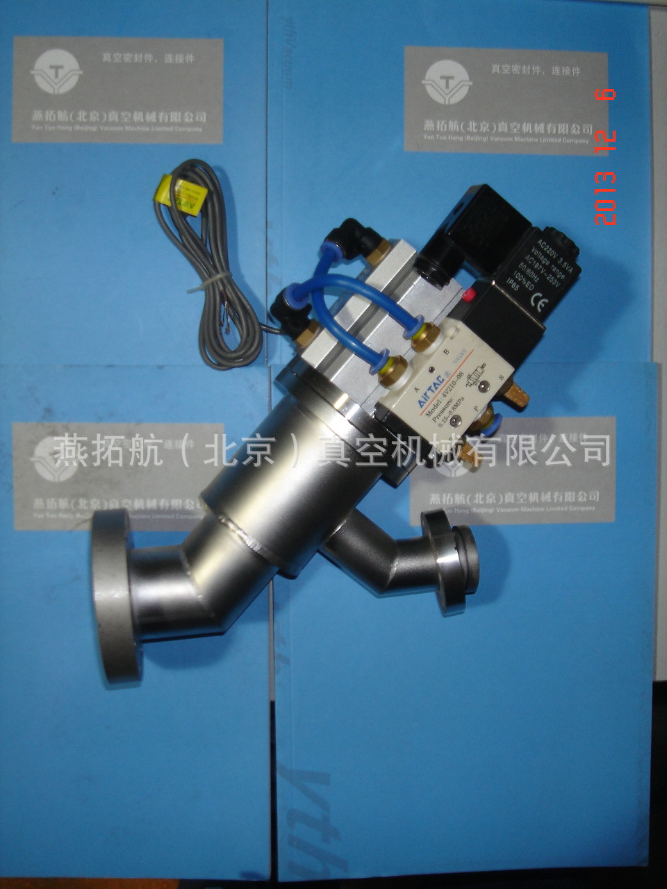 不锈钢CDQ-Y35超高真空气动Y型挡板阀 高真空气动挡板阀 真空阀门