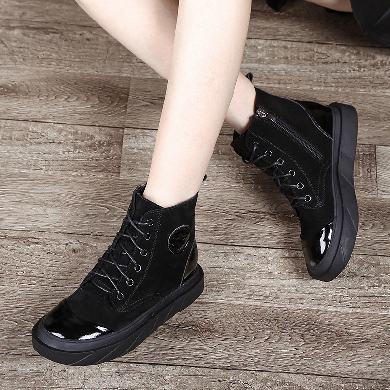 Bottes femme POSEFUL en Daim de vache - Ref 3355553 Image 4