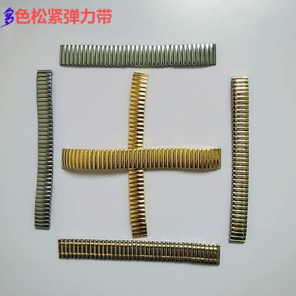 Watch accessories black oil white oil elastic band men's and women's spring elastic stainless steel strap 1418 manufacturers wholesale