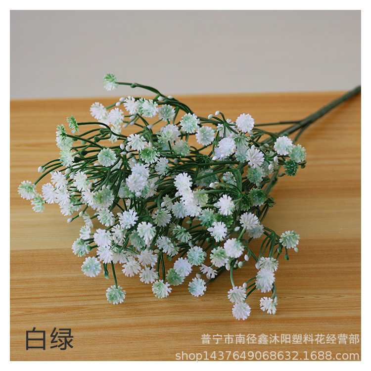 Suministro directo de fábrica muebles para el hogar artificial plástico flores falsas cielo estrellado ingeniería planta verde accesorios de pared de fondo no me olvides