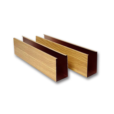 鋁天花廠家直銷U型鋁方通木紋工程辦公室鋁方通吊頂鋁格柵天花