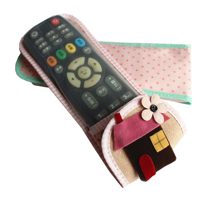 布艺家居电视空调机顶盒遥控器套多功能防尘罩网纱纯棉防尘袋