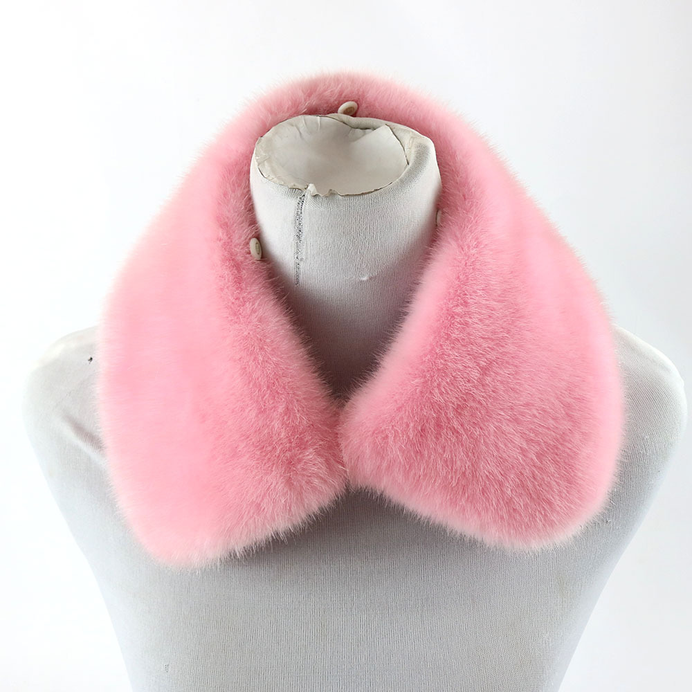Manufactor wholesale Customized high quality Mink hair Collar woolen overcoat Clothing accessories Wool Fur collar Cuff Strip
