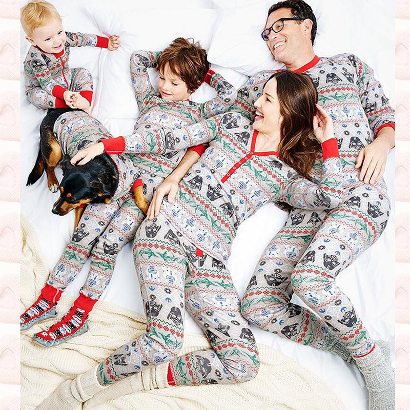 亚马逊 ebay 新品货源2020春秋冬圣诞节 亲子装家居套装睡衣