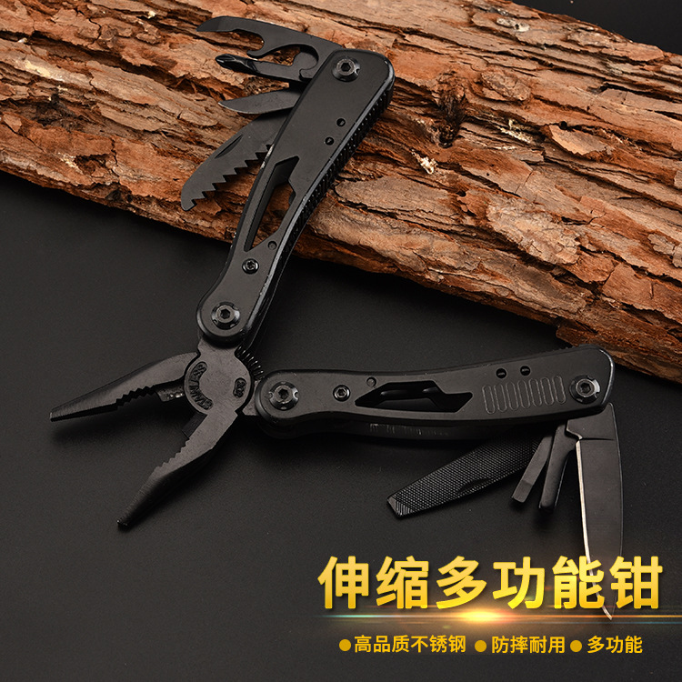 多功能刀钳野营多用途组合便携式折叠刀钳剪锉 丝刀开瓶 小锯工具