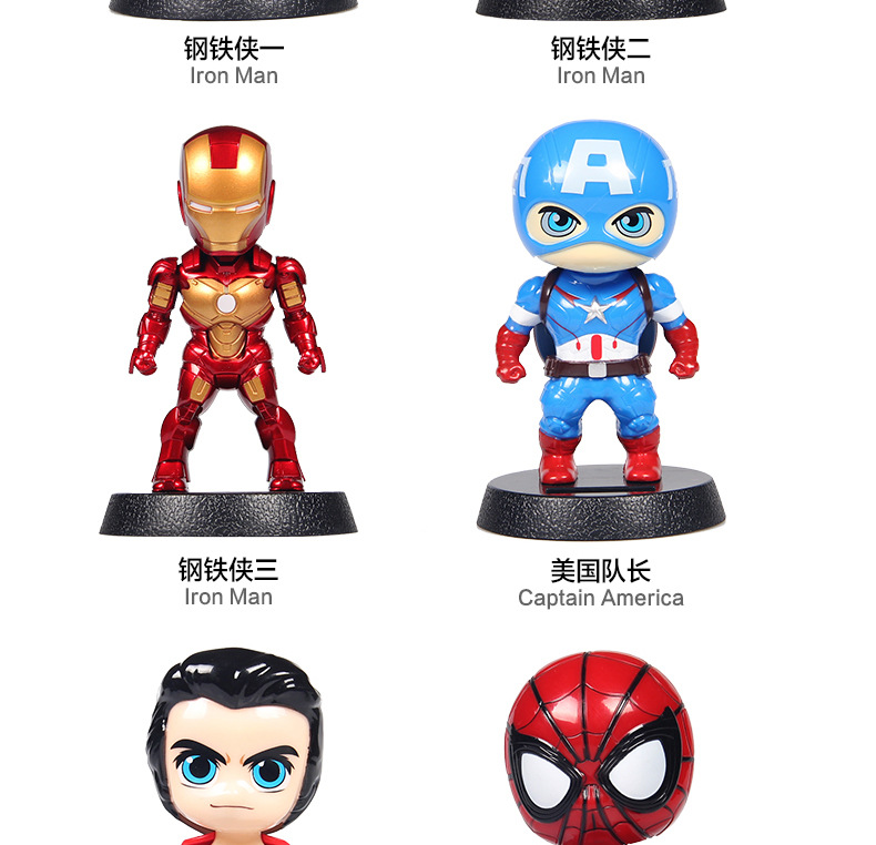 Car Creative Captain Car Ornament Solar Creative Car Cartoon Black Panther Cute Bobblehead Doll Ornament