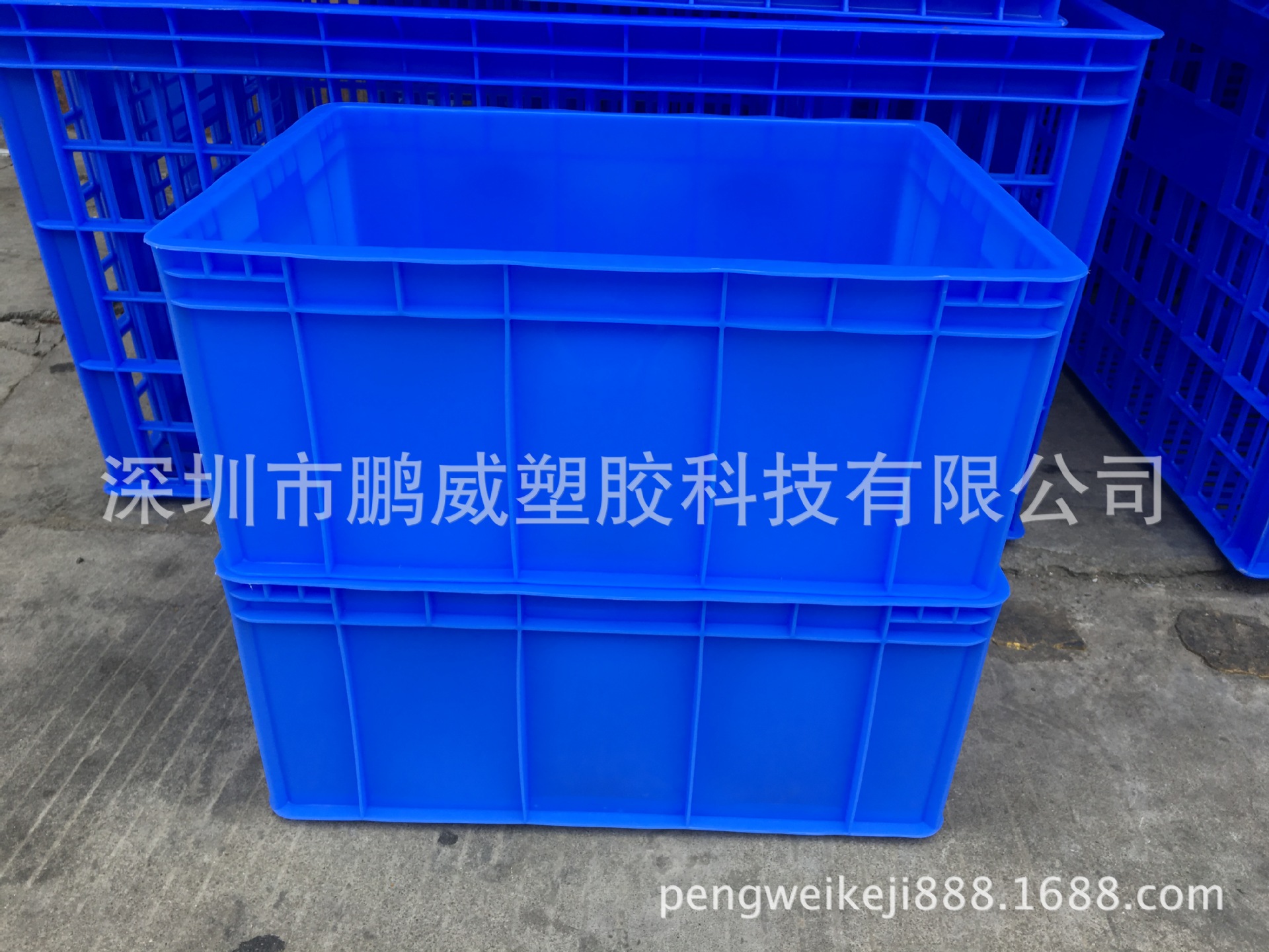 厂家直销新款6#蓝色周转箱 加厚PE材质物料运输箱 可做防静电刀卡