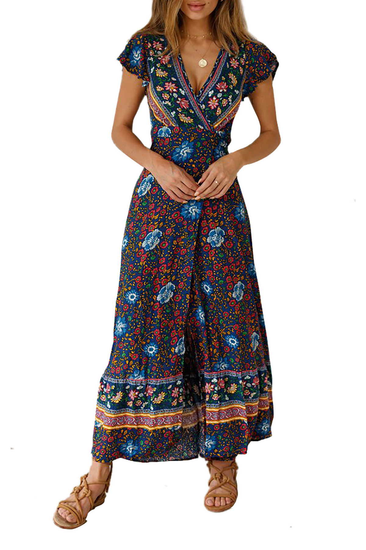Böhmisches Damen Maxi Strandkleid Für Den Sommer_voghion.com