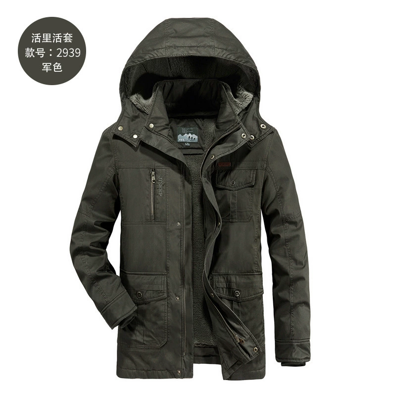 Трансграничная куртка с хлопковой подкладкой больших размеров Зимняя куртка с хлопковой подкладкой для джипов 2939 Съемная куртка с хлопковой подкладкой из двух частей Съемная куртка с хлопковой подкладкой для мужчин