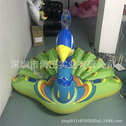 厂家直销水上孔雀充气坐骑 水上动物充气坐骑 水上充气动物浮排