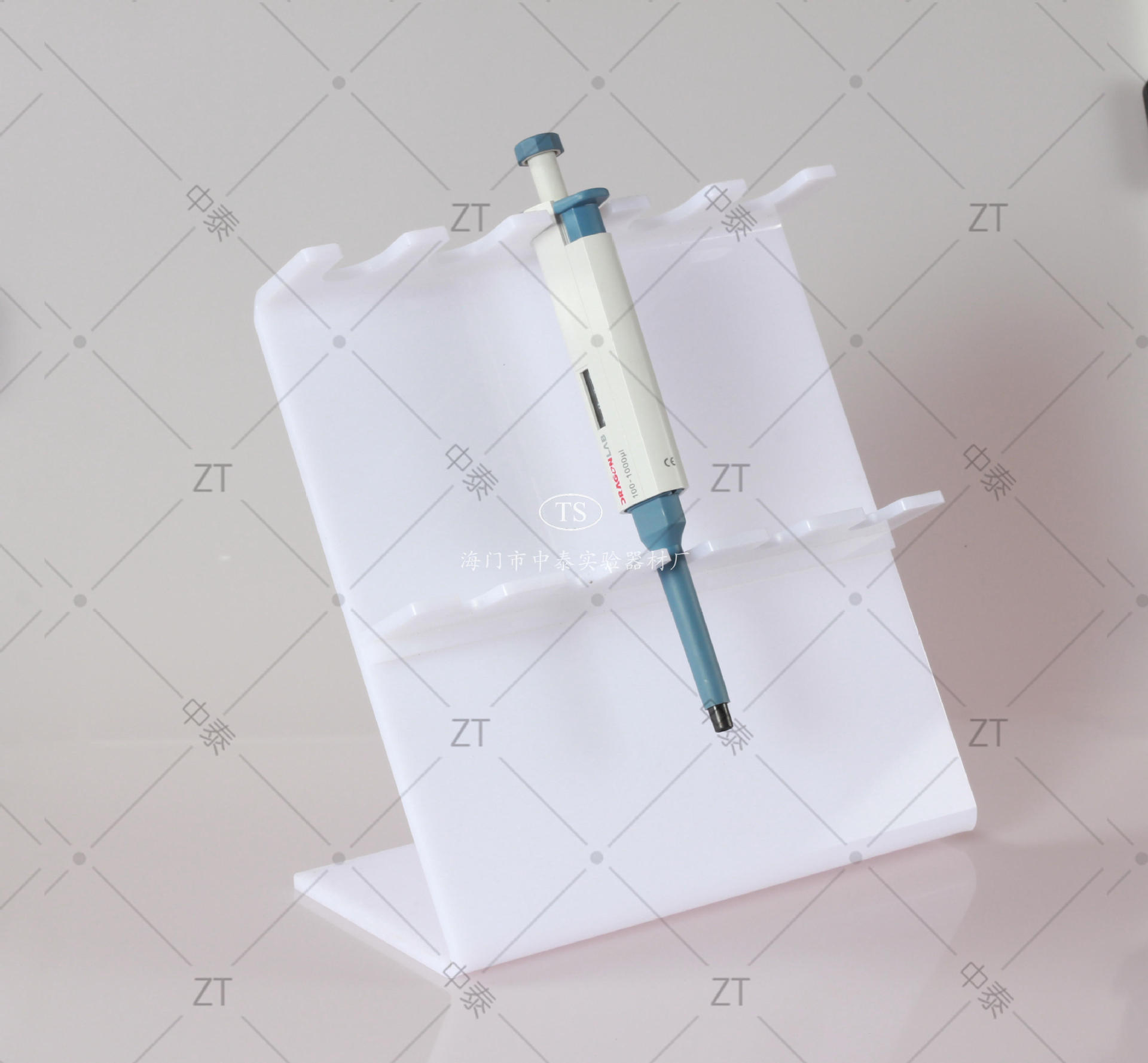 移液器架 5支挂 有机玻璃Z型枪架大龙百得艾本德雷勃 白/透明棕色