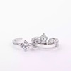 Douyin The same paragraph 100 language projection crown ring personalized set two -in -one combination women's ring princess ring
