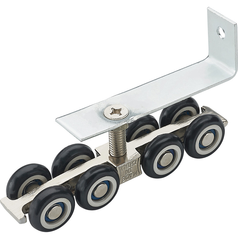 Promoción polea de puerta de madera puerta corredera colgante rueda corredera carril colgante puerta corredera colgante carril polea de carretera hardware puerta colgante 8 rueda colgante