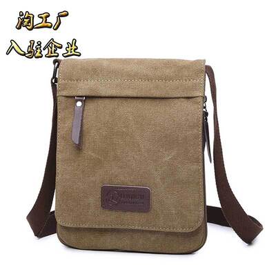 new pattern men and women canvas The single shoulder bag Foreign trade Mini Inclined shoulder bag motion leisure time Versatile mobile phone wallet customized Luggage and luggage