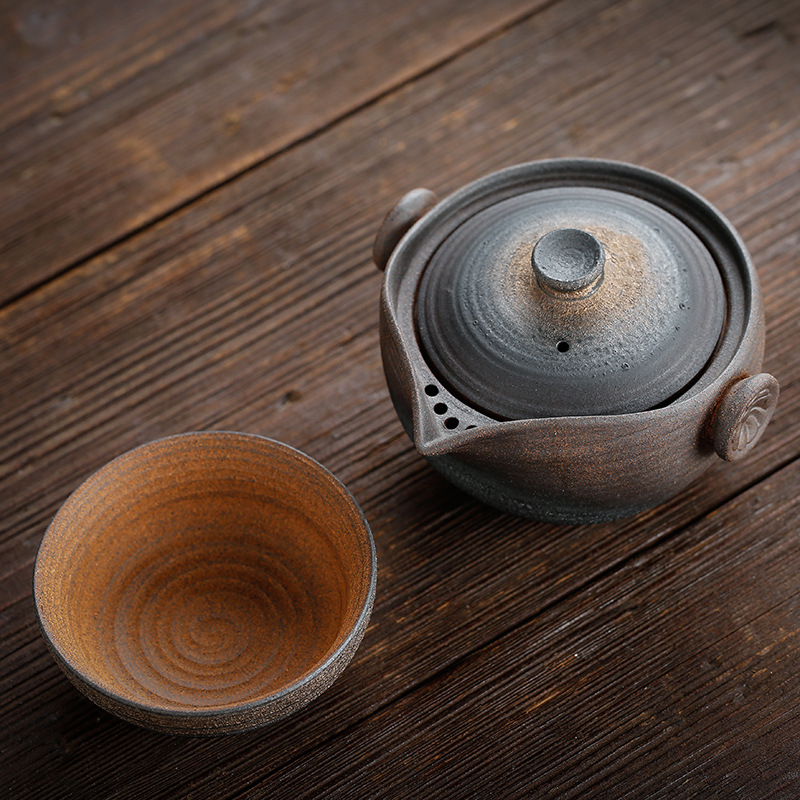 Креативный Quick Cup чашка чашка чашка чашка горшок в японском стиле глиняной посуды на открытом воздухе портативный чайный набор для путешествий с логотипом подарка