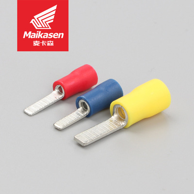 片型接线端子DBV系列紫铜冷压插片端子片型预绝缘端子