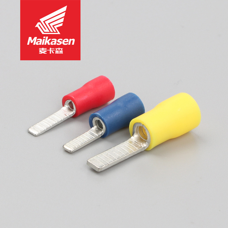 片型接线端子DBV系列紫铜冷压插片端子片型预绝缘端子