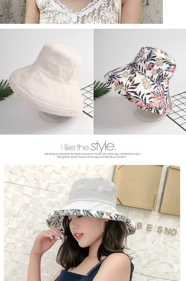 Women's Pastoral Printing Crimping Bucket Hat display picture 3