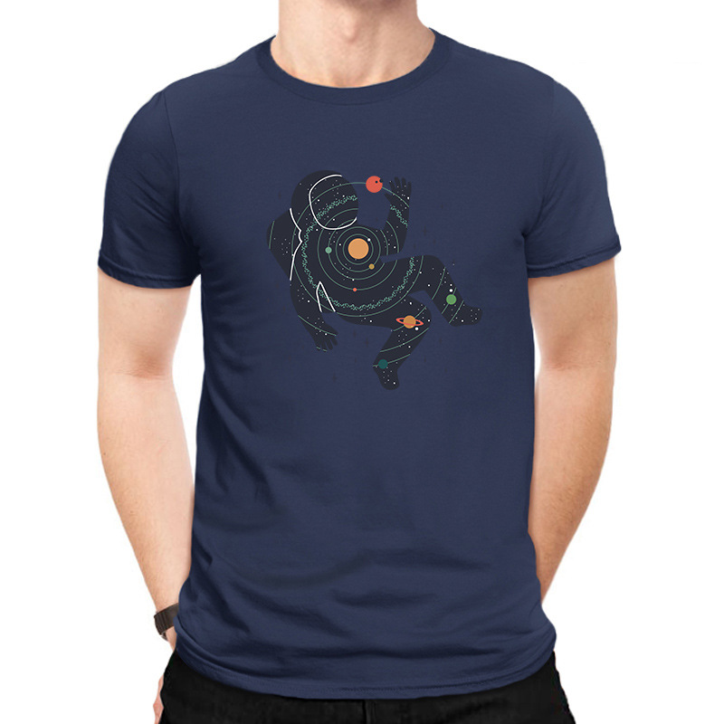 camiseta de manga corta cómoda de spaceman creativo NSSN560