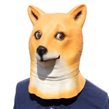 Хэллоуин подделывает декоративное реквизит вечеринки партии вечеринки Шиба Пет Шиба Ину латексная маска для головы