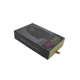 【挂钩假发盒】PVC开窗假发包装盒 双插假发彩盒做卡纸假发盒