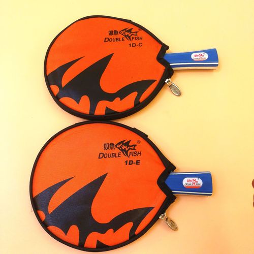 Stationery items, Double Fish table tennis paddle single, beginner double-sided reverse rubber, included with paddle case, horizontal grip, straight/parallel ppq