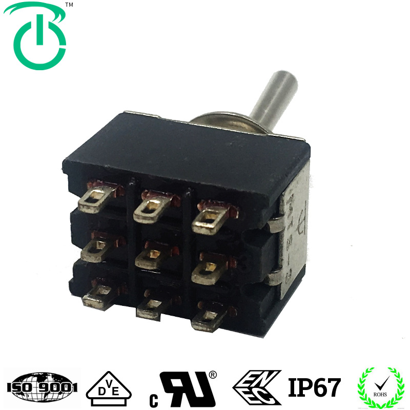 进口三只脚单刀单掷on-off带UL\VDE认证大电流钮子开关