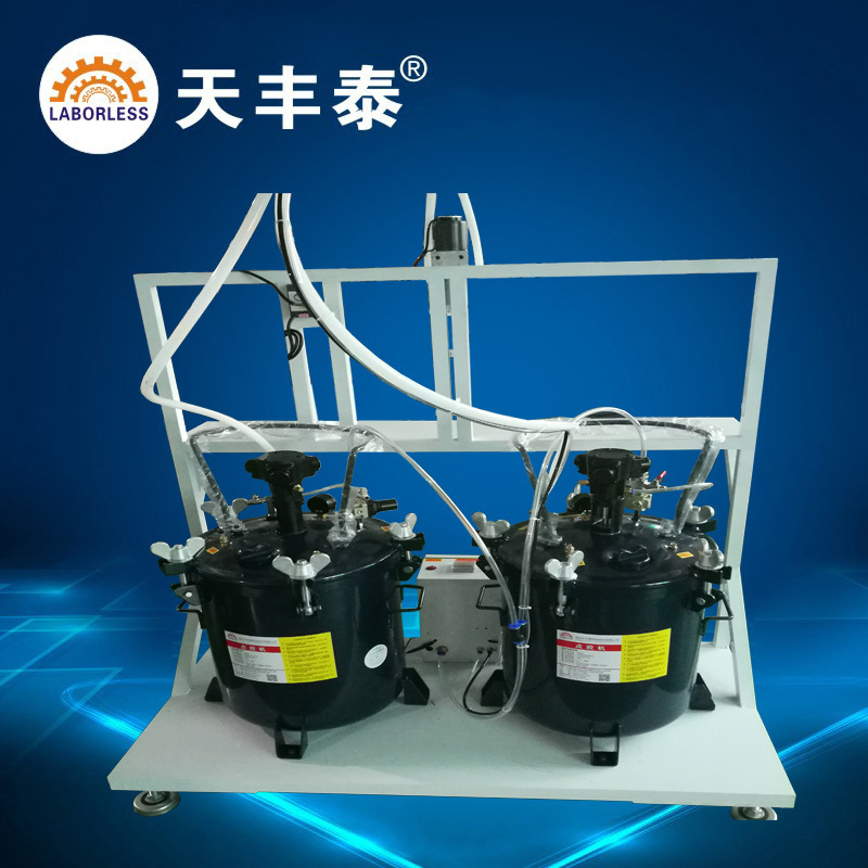 大容量10L-40L压力桶AB双液灌胶机 带动态搅拌功能双气口灌胶机