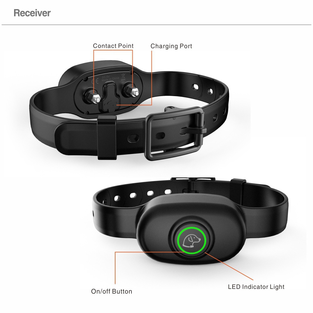 Pets Bark Control Small dogs waterproof Charger electric shock A collar for a horse Dog Training remote control 400 M electron vibration