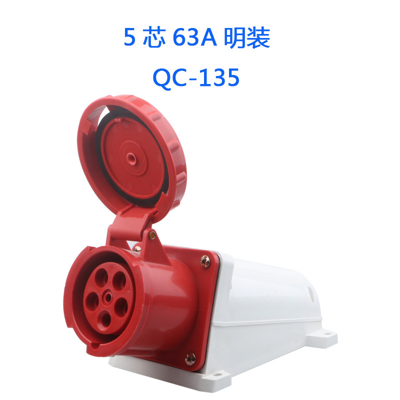 5芯63A明装插座（135）