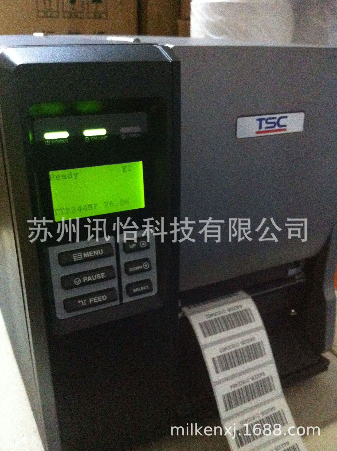 苏州TSCTTP-344MPlus条码标签机总代理 TSC标签机实体体验店贴标