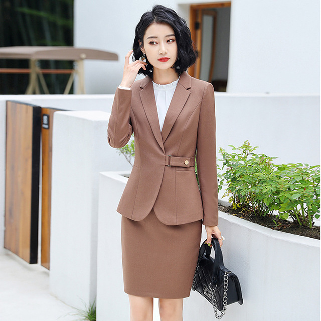 New Fashion Asymmetric One-button Serge Wool Professional Clothing