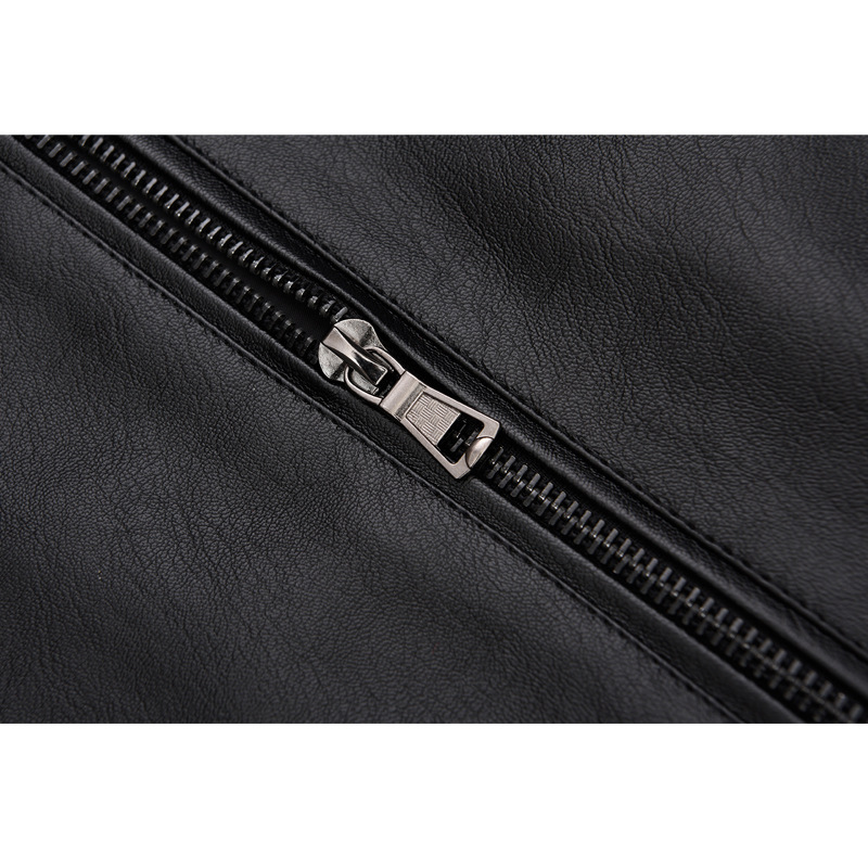 Men's Leather Jacket Slim Fit Stylish Motorcycle Coat_voghion.com