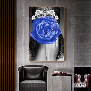 Modern micro-spray canvas decorative frameless painting hotel decorative art spray painting frameless porch decorative painting custom painting