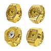 Golden waterproof ultra thin swiss watch, ring, wholesale