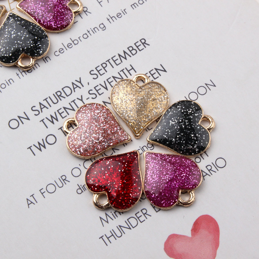 Pendant Jewelry Making Type 10 PCS/Package Alloy Heart Shape Pendant