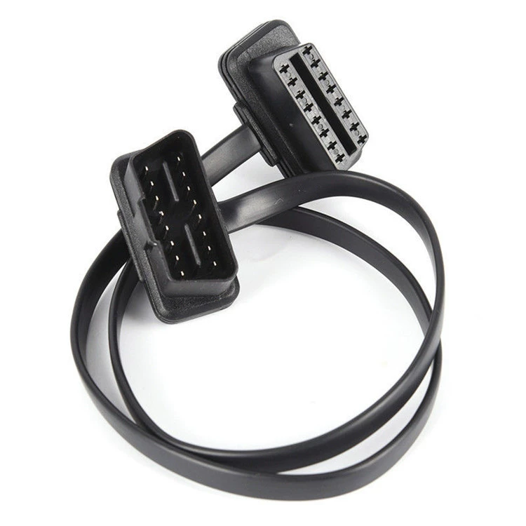 Автомобильный Удлинительный кабель 16Pin OBD мужской и женский переходной кабель 16PIN плоский кабель длиной 60 см